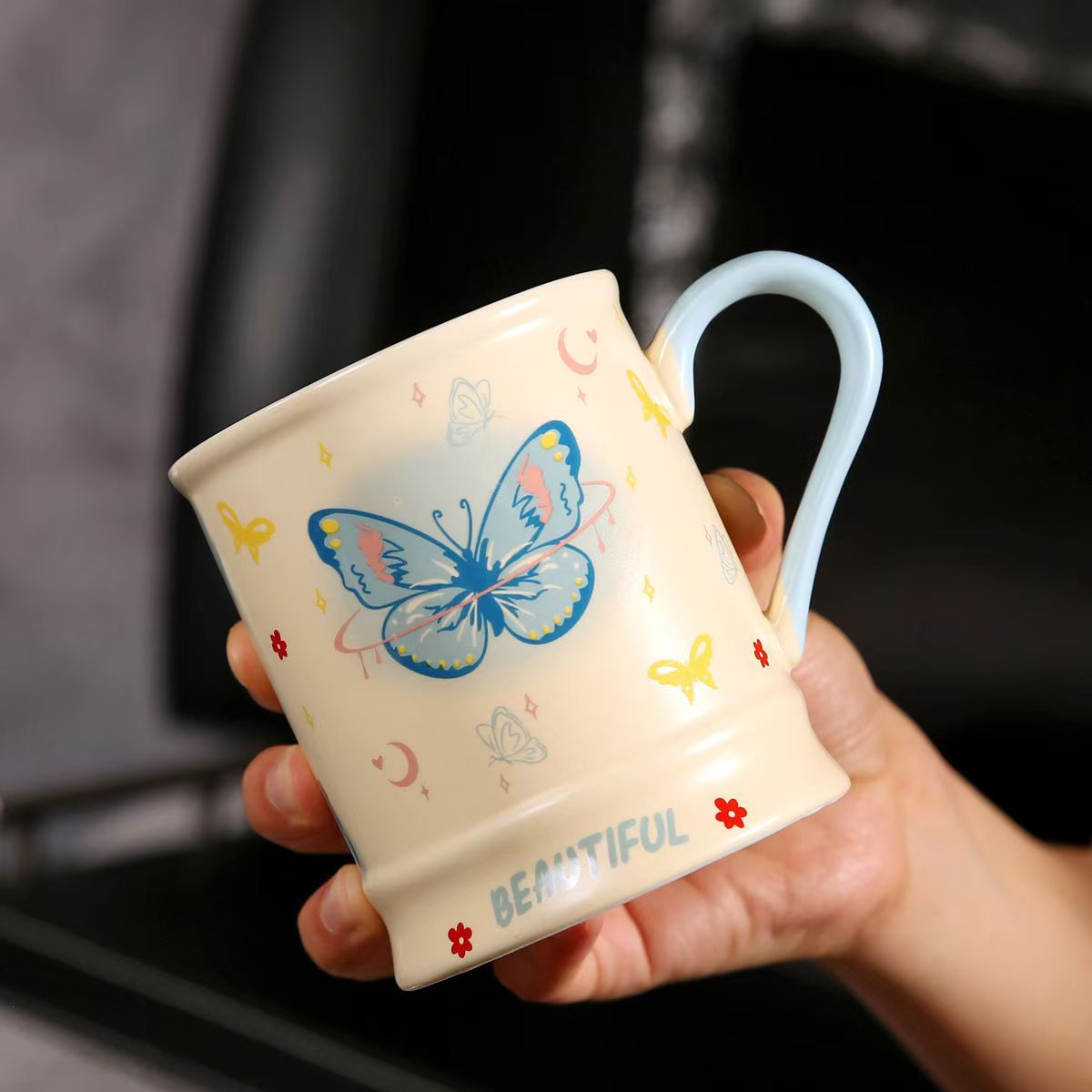 butterfly coffee mug