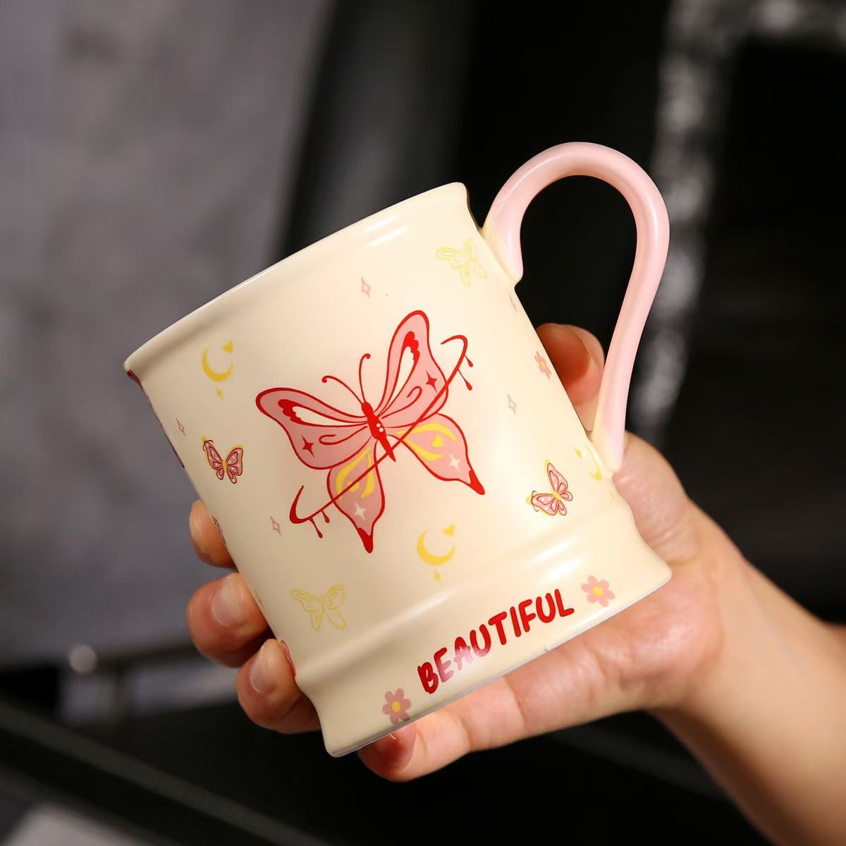 butterfly coffee cup