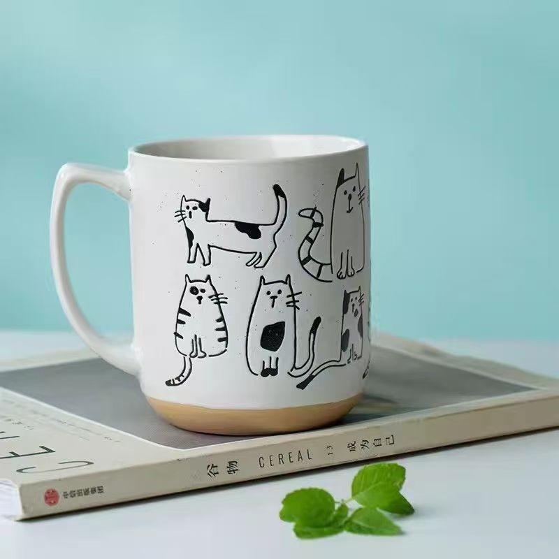 Cat Cartoon Vector Ceramic Coffee Mug