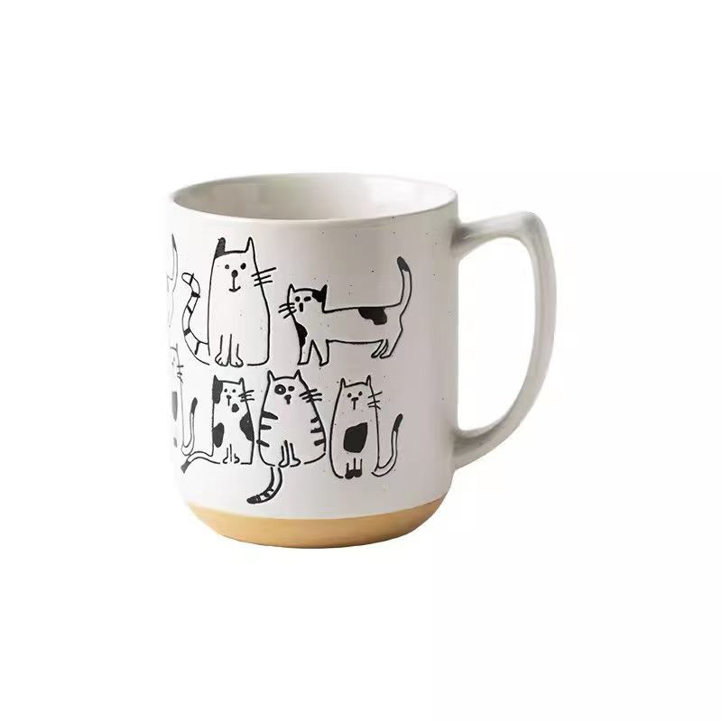 Cat Cartoon Vector Coffee Mug - 17oz Large Capacity