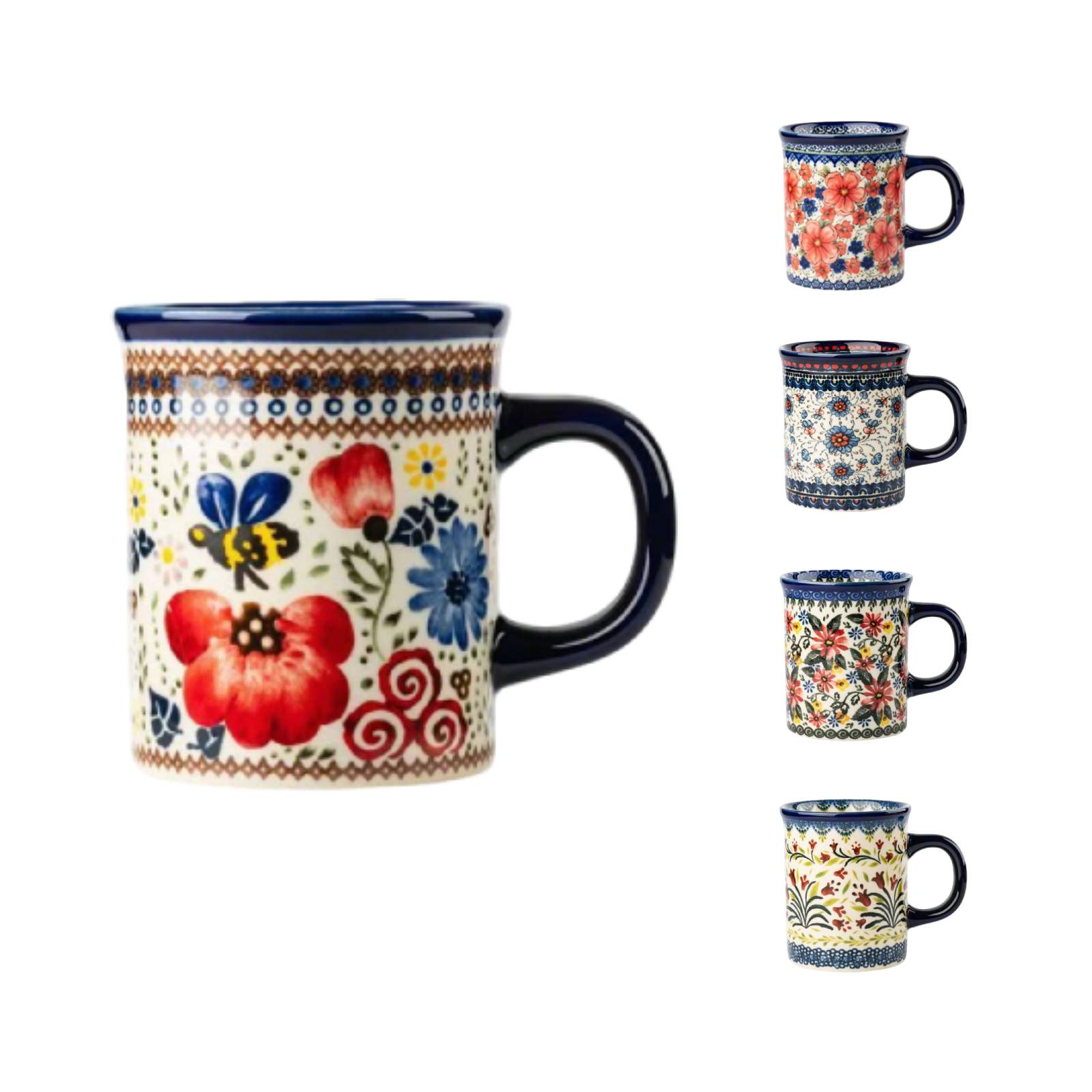 Flower Mug Ceramic 14oz - Dishwasher & Microwave Safe