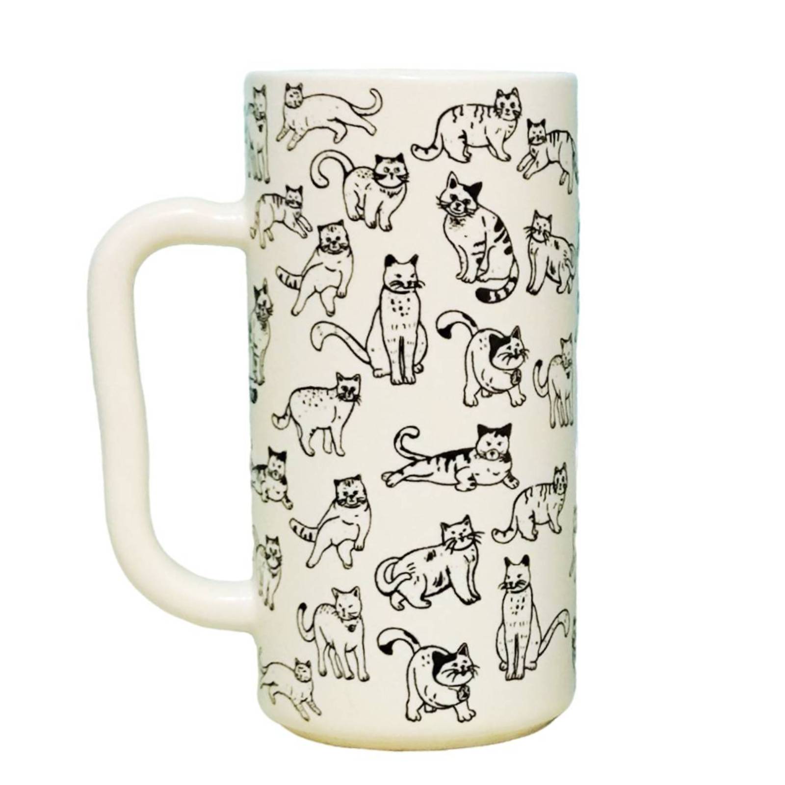 Tall Coffee Mugs - 13 oz Ceramic Cat Mug, Microwave & Dishwasher Safe
