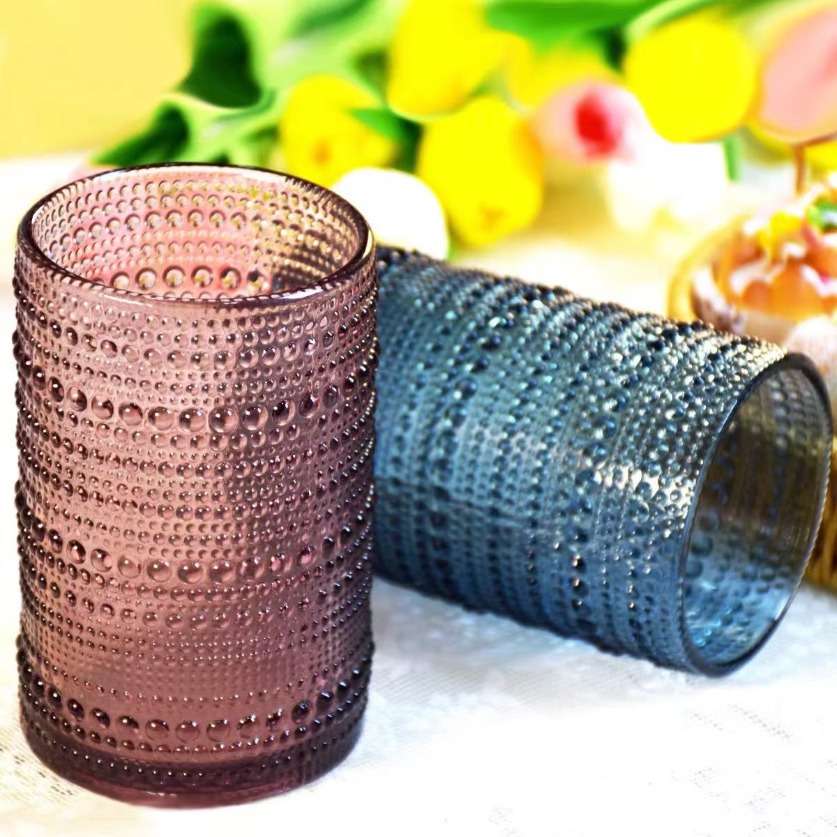 Hobnail Drinking Glass