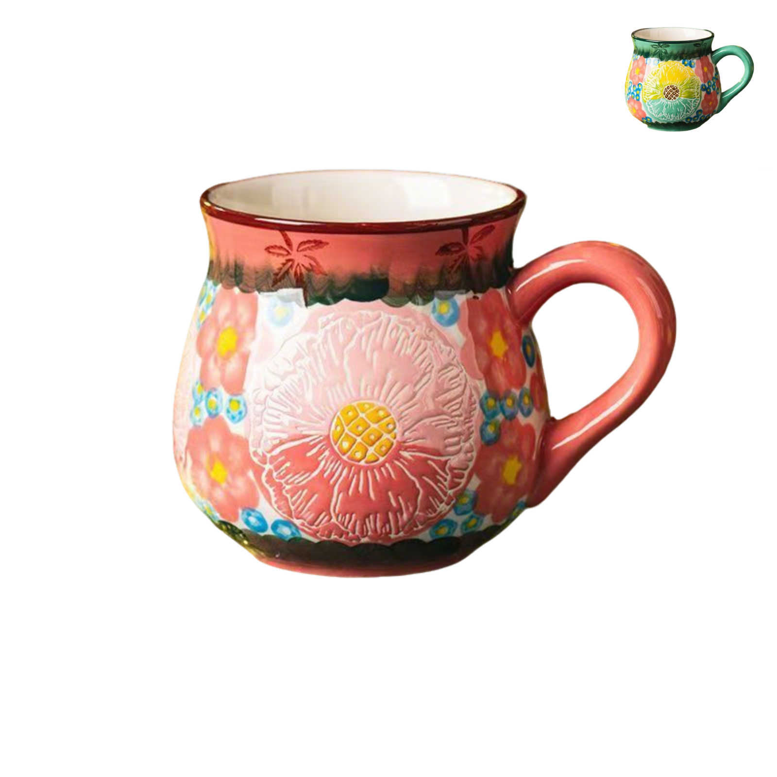 手工陶艺马克杯，适合晨间咖啡仪式