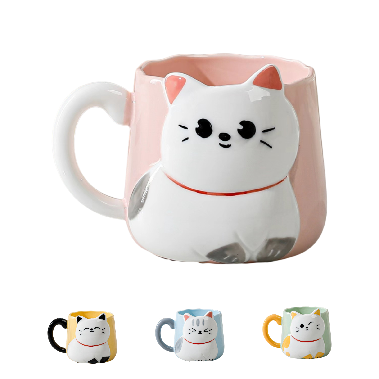 Cat Coffee Mug - 15 oz, Ceramic-dream2buy