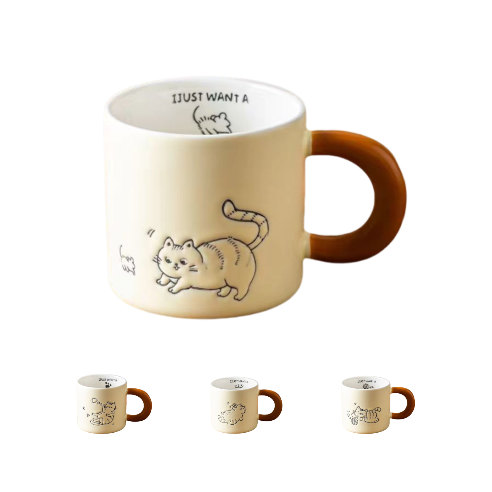 Cat Coffee Mug - 11 oz, Ceramic-dream2buy