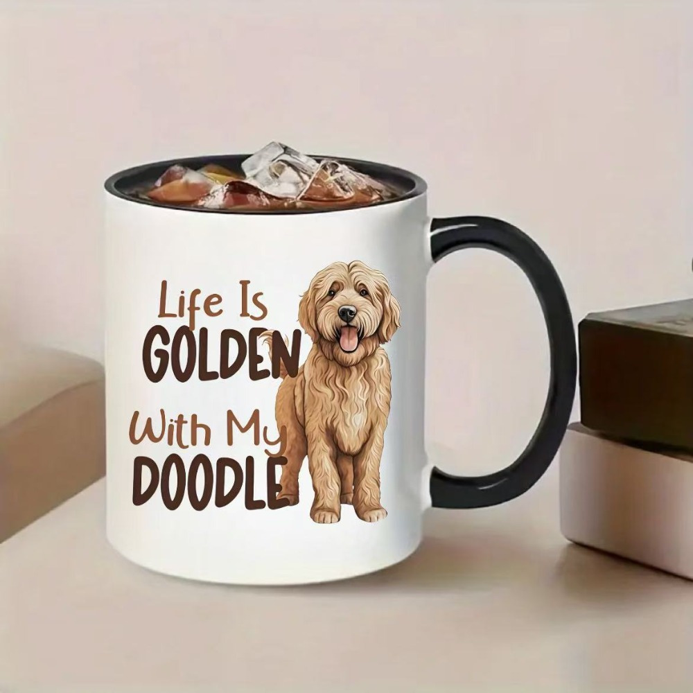11 oz ceramic Goldendoodle dog mug
