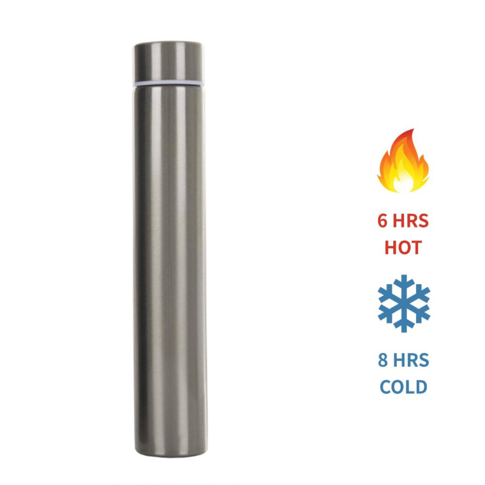 Slimmest Water Bottle - 304 Stainless Steel, 10oz Ultra-Slim Design