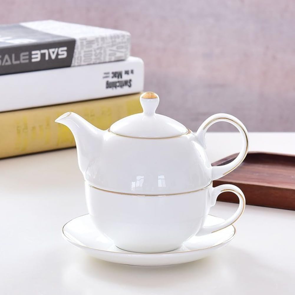 Personal tea set with 12 oz teapot and matching cup