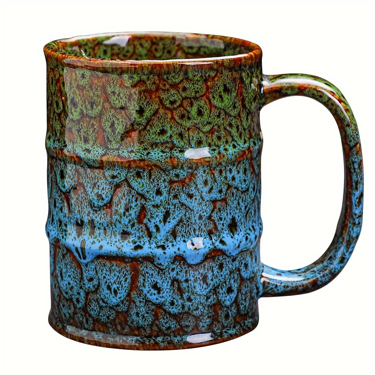 12 oz volcano coffee mugs Straight Cup w/Infuser & Cover 12 oz in Volcano Eye – Janelle Imports main image 0