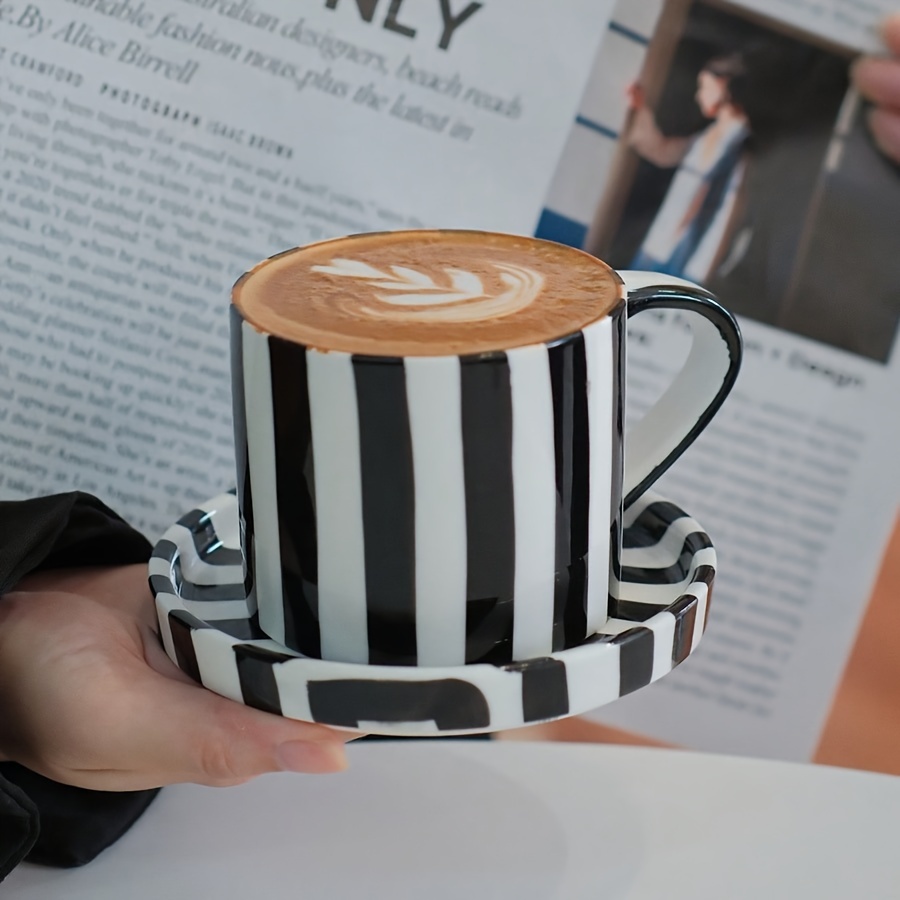 coffee mug black and white