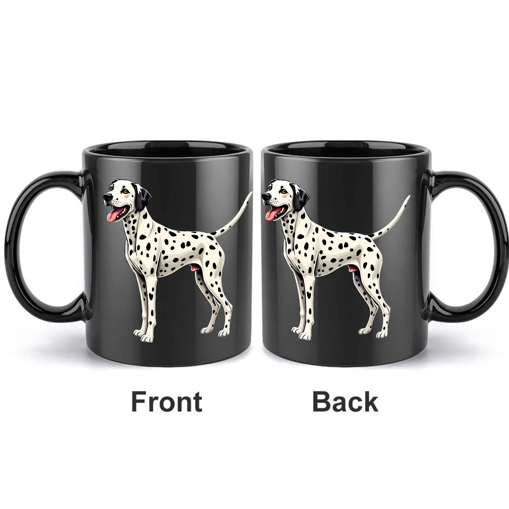11 oz Dalmatian coffee mug front view