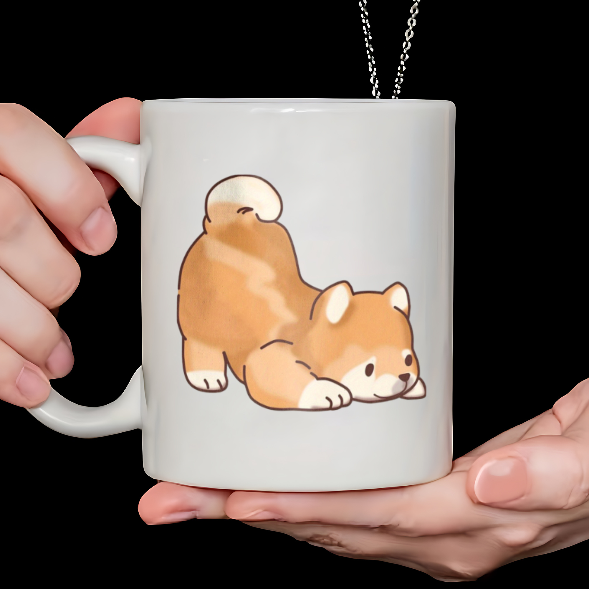 Shiba Inu mug dimensions 8.2 cm by 9.5 cm