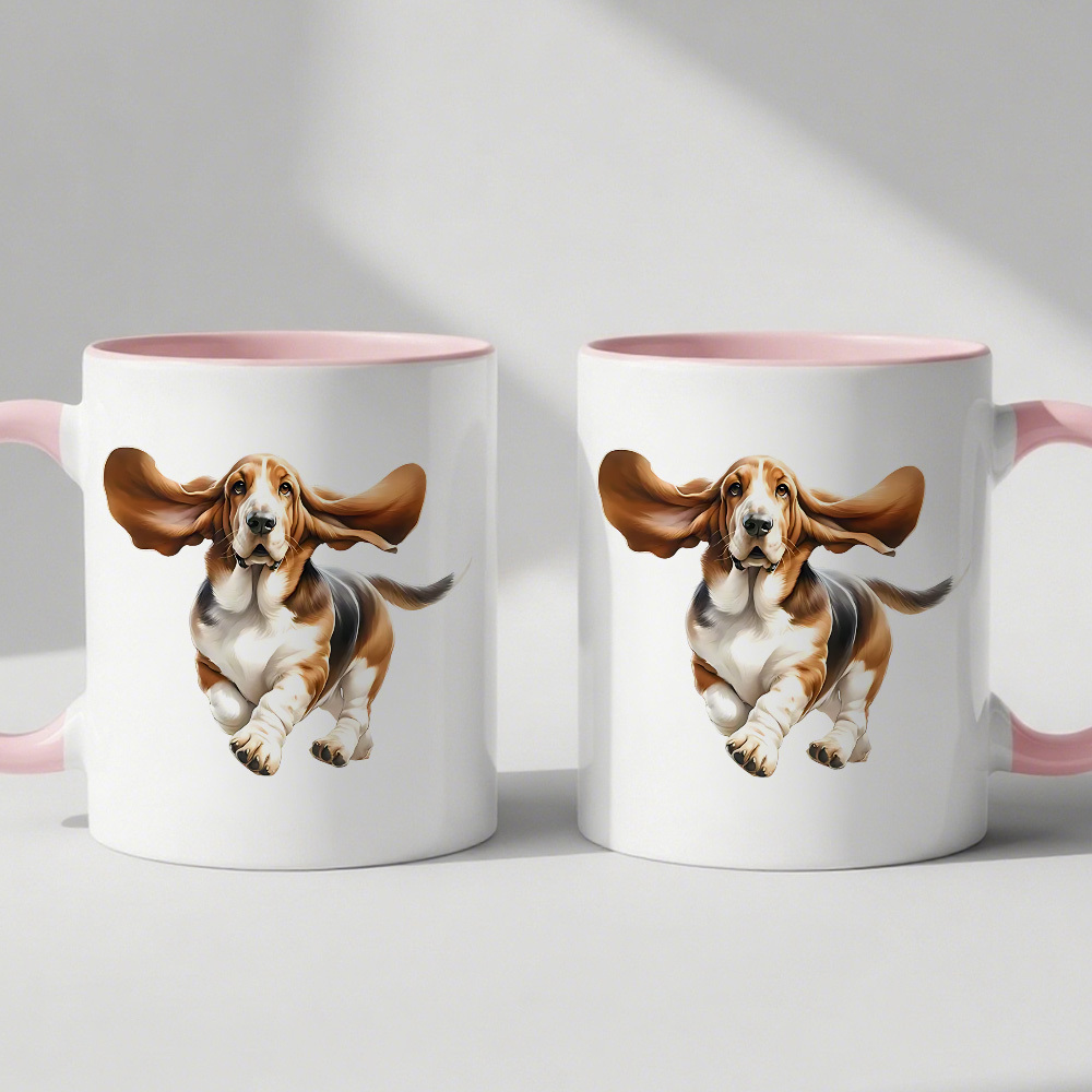 Basset Hound mug detail view
