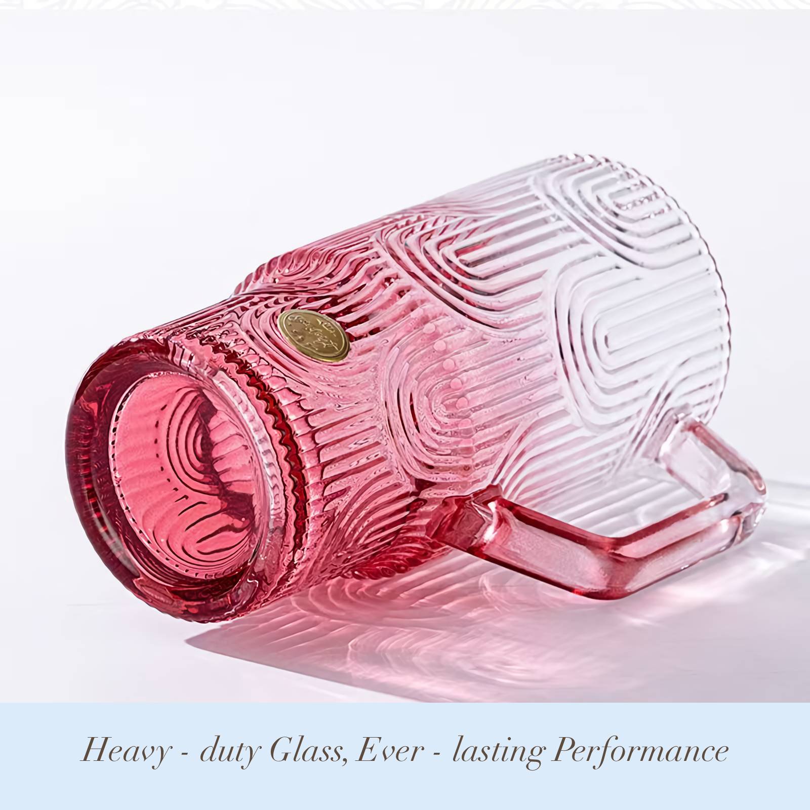 20oz Tumbler with Handle, Glass Cups with Lids and Straws, Leakproof, Bpa-Free