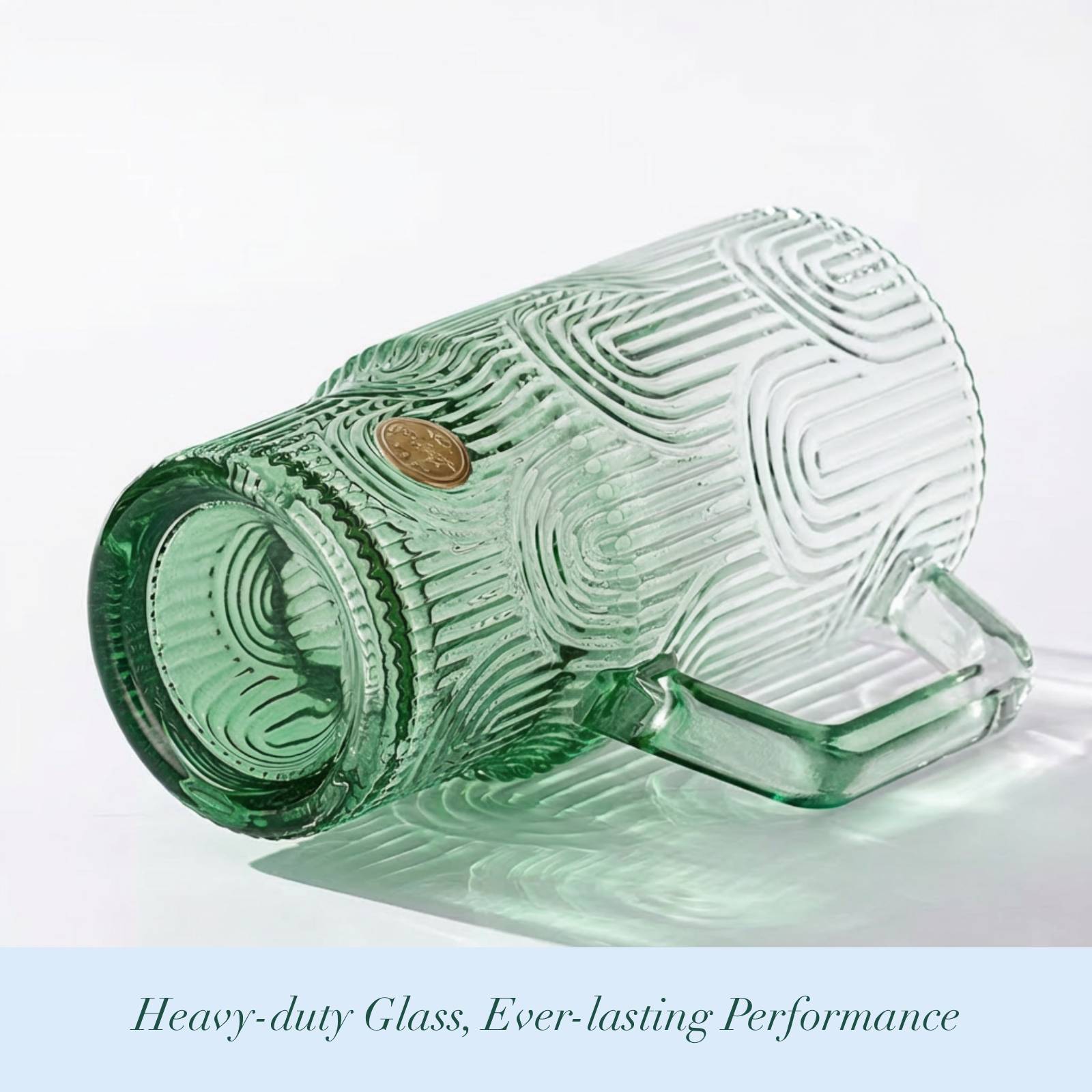 20oz Tumbler with Handle, Glass Cups with Lids and Straws, Leakproof, Bpa-Free