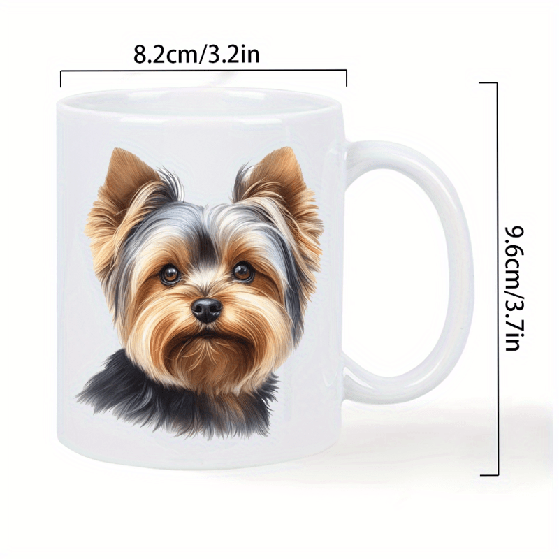 Yorkshire Terrier mug dimensions 8.2 cm by 9.6 cm