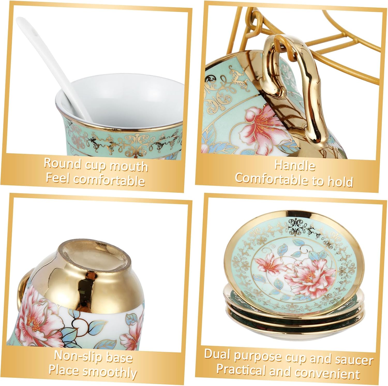 Floral British tea set styled for afternoon tea and gifting