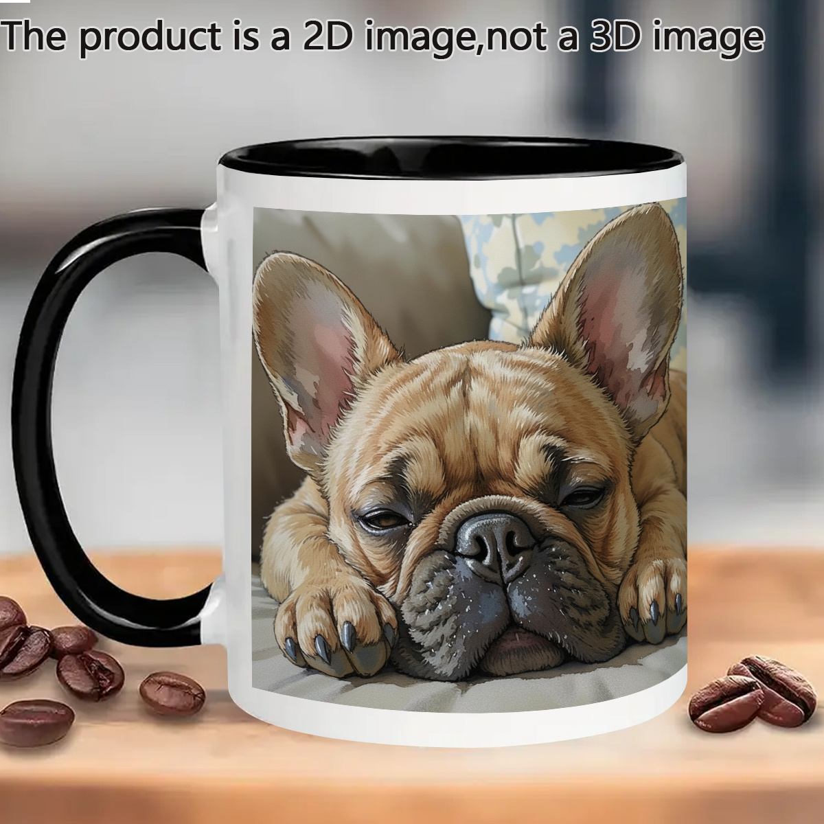 Frenchie dog mug for hot and cold drinks
