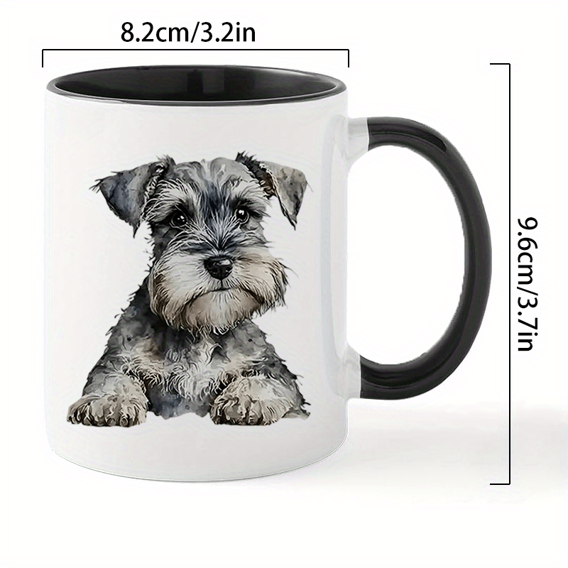 Miniature Schnauzer mug side detail
