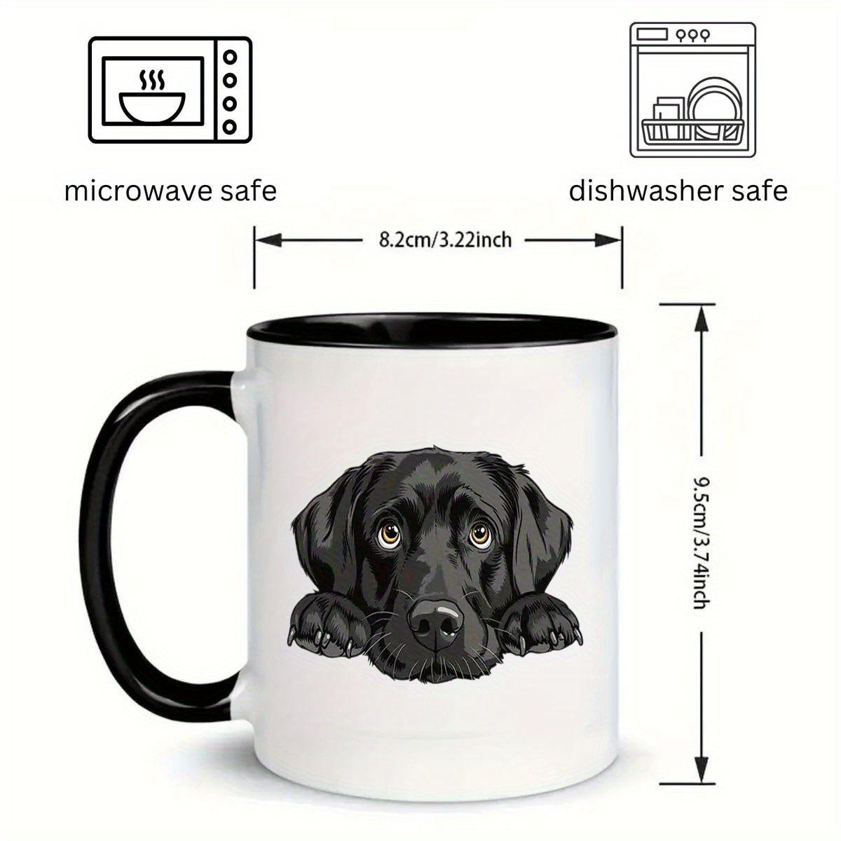 11 oz Black Lab coffee mug for dog lovers