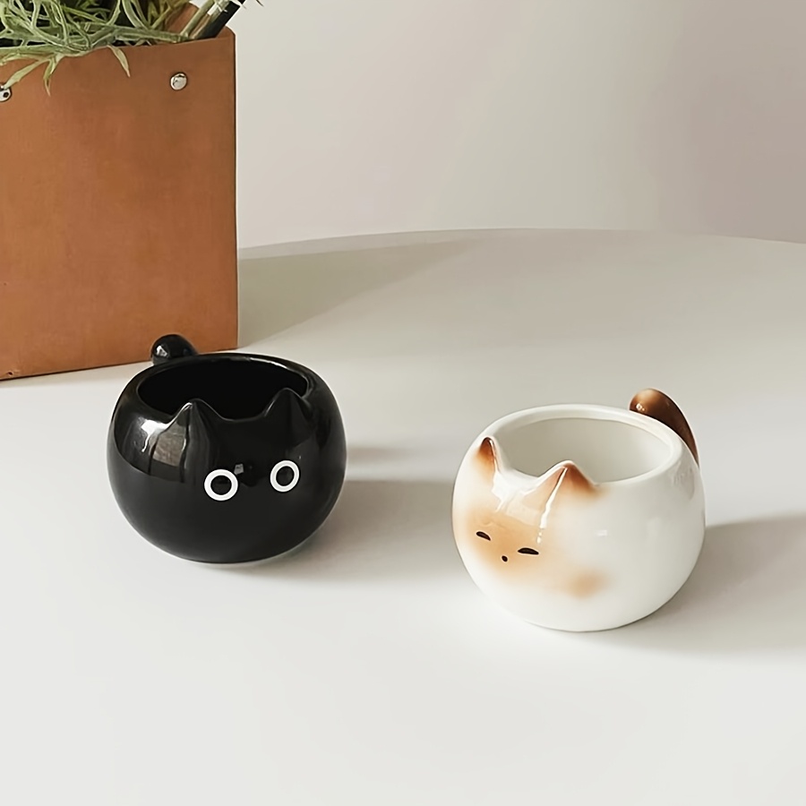 Siamese mug and black cat mug for cat lover gifts