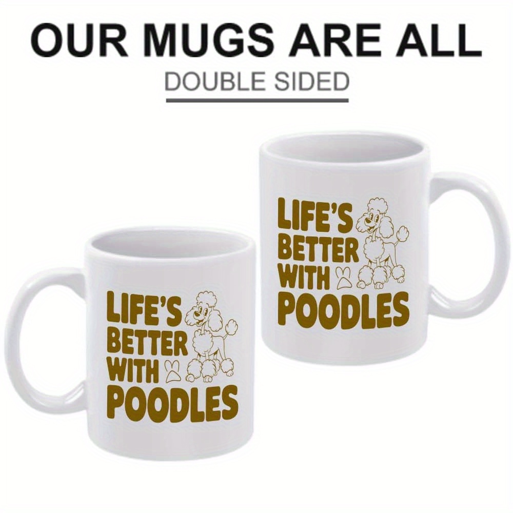 Double-sided poodle gift mug