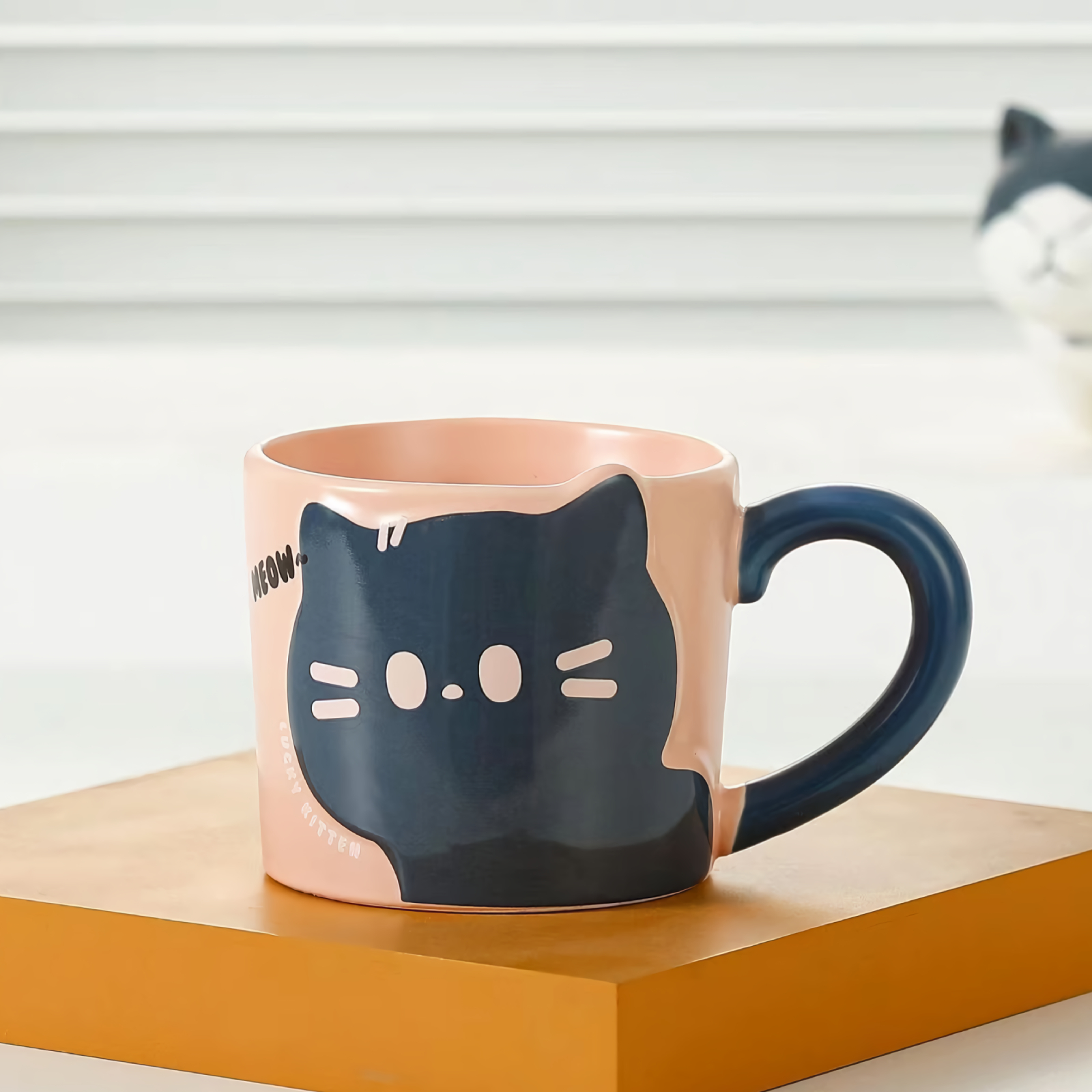Cat Coffee Mug - 10 oz, Ceramic-dream2buy