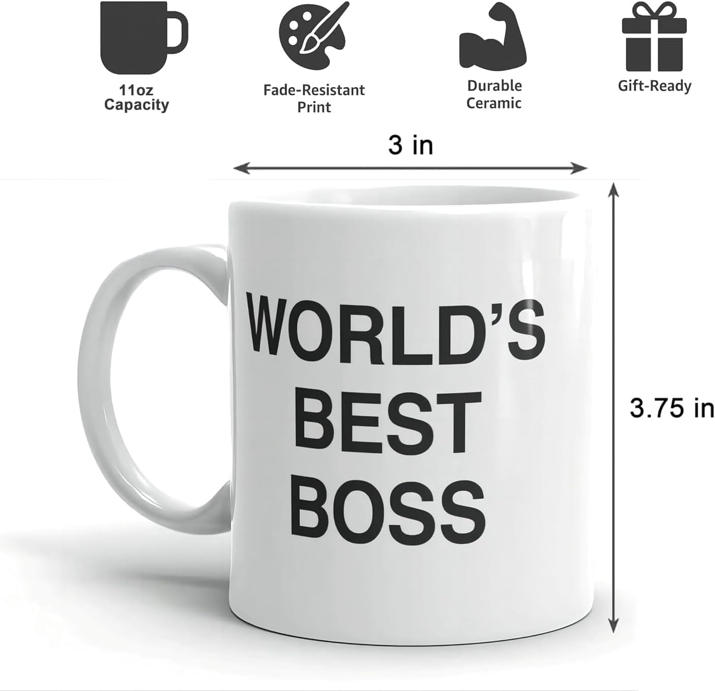 World's Best Boss Mug - 11oz Ceramic Coffee Mug
