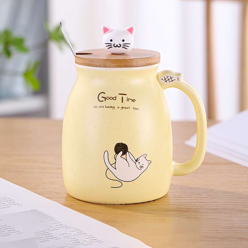 Cat on a Mug - Ceramic 15oz Coffee Cup for Cat Lovers