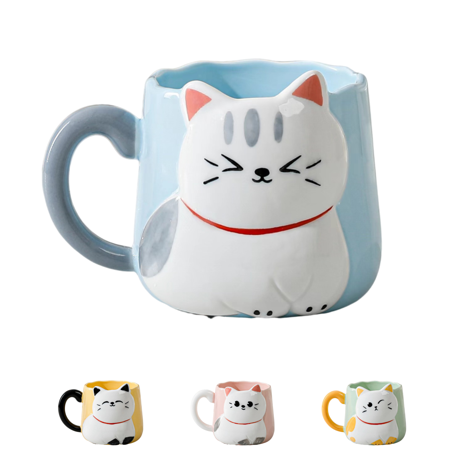 Cat Coffee Mug - 15 oz, Ceramic-dream2buy