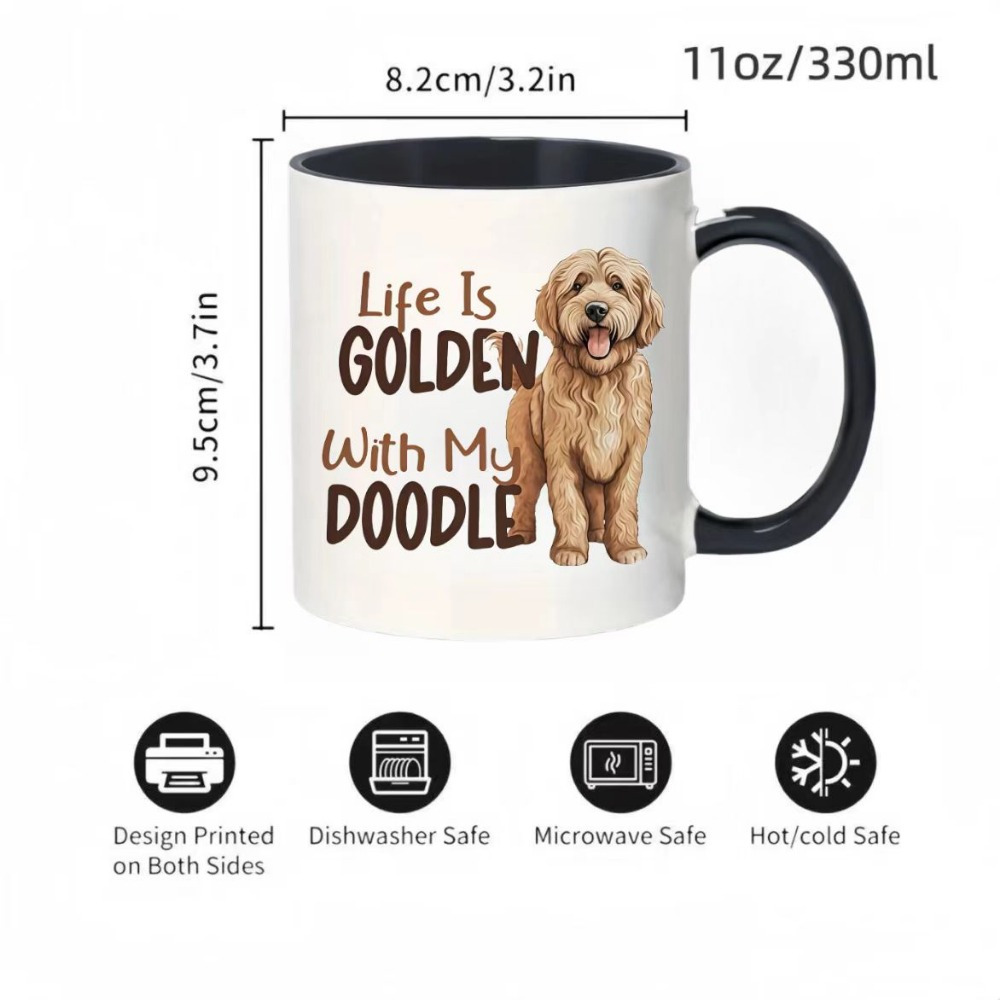 Goldendoodle mug 11 oz 330 ml dimensions