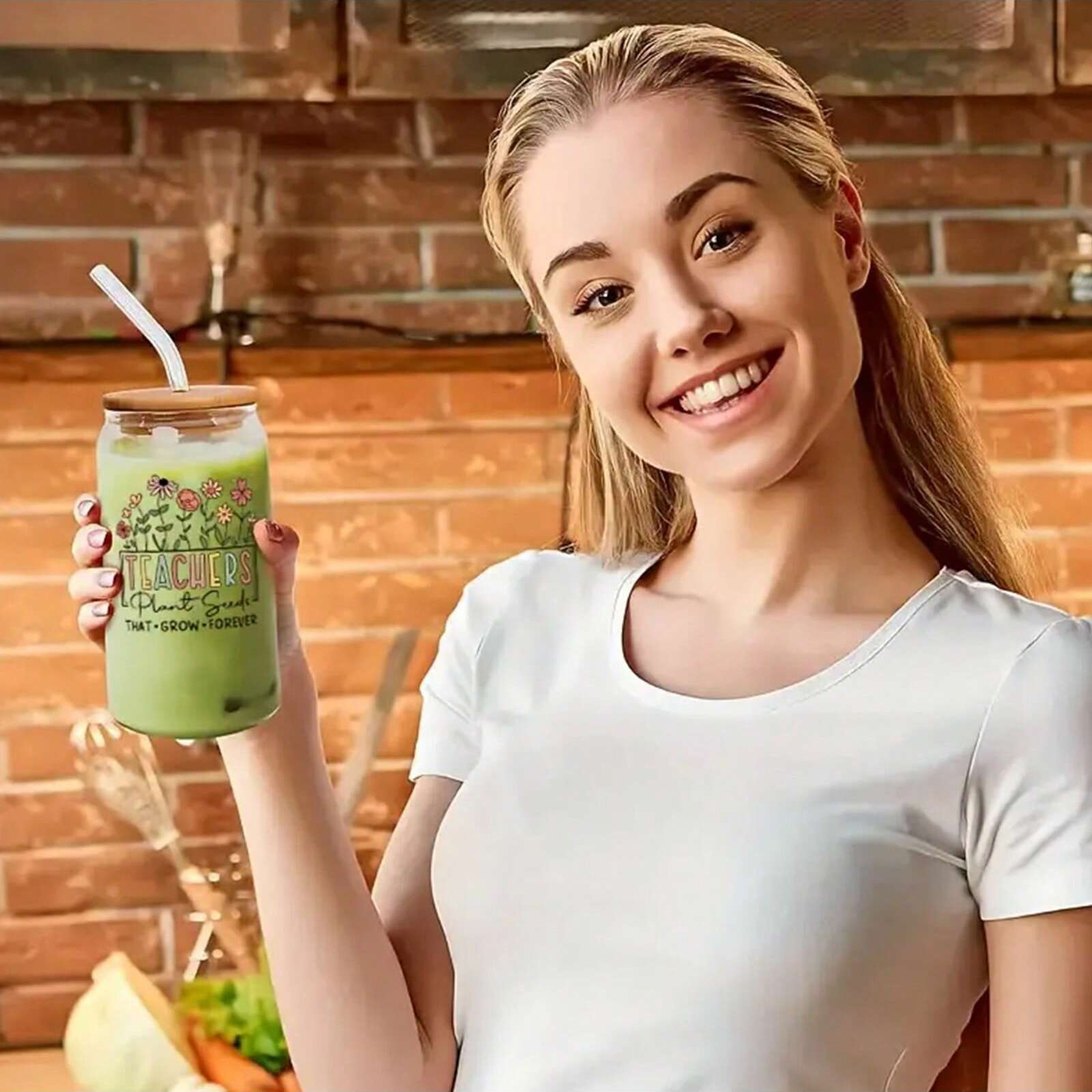 iced coffee cup with straw