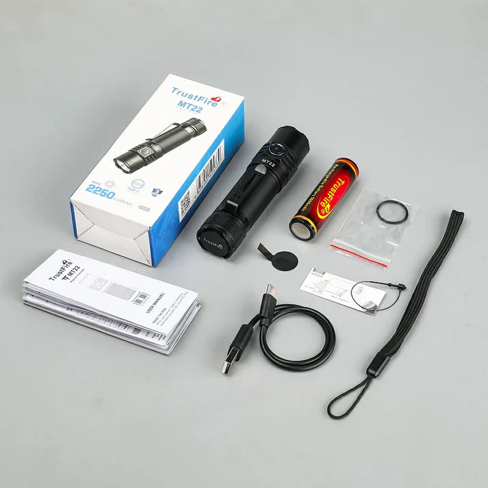 TrustFire MT22 Rechargeable EDC Flashlight 2250 Lumens-UKtrustfire