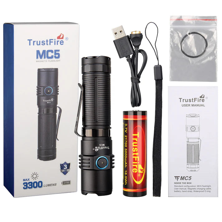 TrustFire MC5 Powerful LED Flashlight 3300 Lumens-UKtrustfire