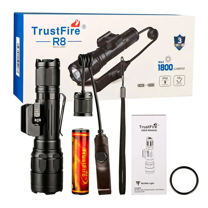 TrustFire R8 1800Lumen Rail Mount Flashlight-UKtrustfire