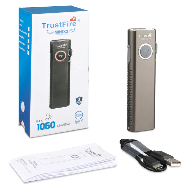 TrustFire Mini X3 EDC Multi-Function Flashlight Available with white light, flood light, green laser, and UV or red light options(BUY NOW AND ENJOY AUTOMATIC 20% OFF)-UKtrustfire