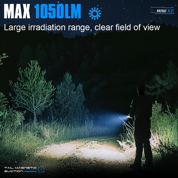 TrustFire Mini X3 EDC Multi-Function Flashlight Available with white light, flood light, green laser, and UV or red light options(BUY NOW AND ENJOY AUTOMATIC 20% OFF)-UKtrustfire