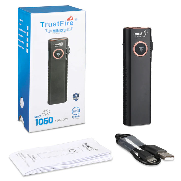 TrustFire Mini X3 EDC Multi-Function Flashlight Available with white light, flood light, green laser, and UV or red light options(BUY NOW AND ENJOY AUTOMATIC 20% OFF)-UKtrustfire