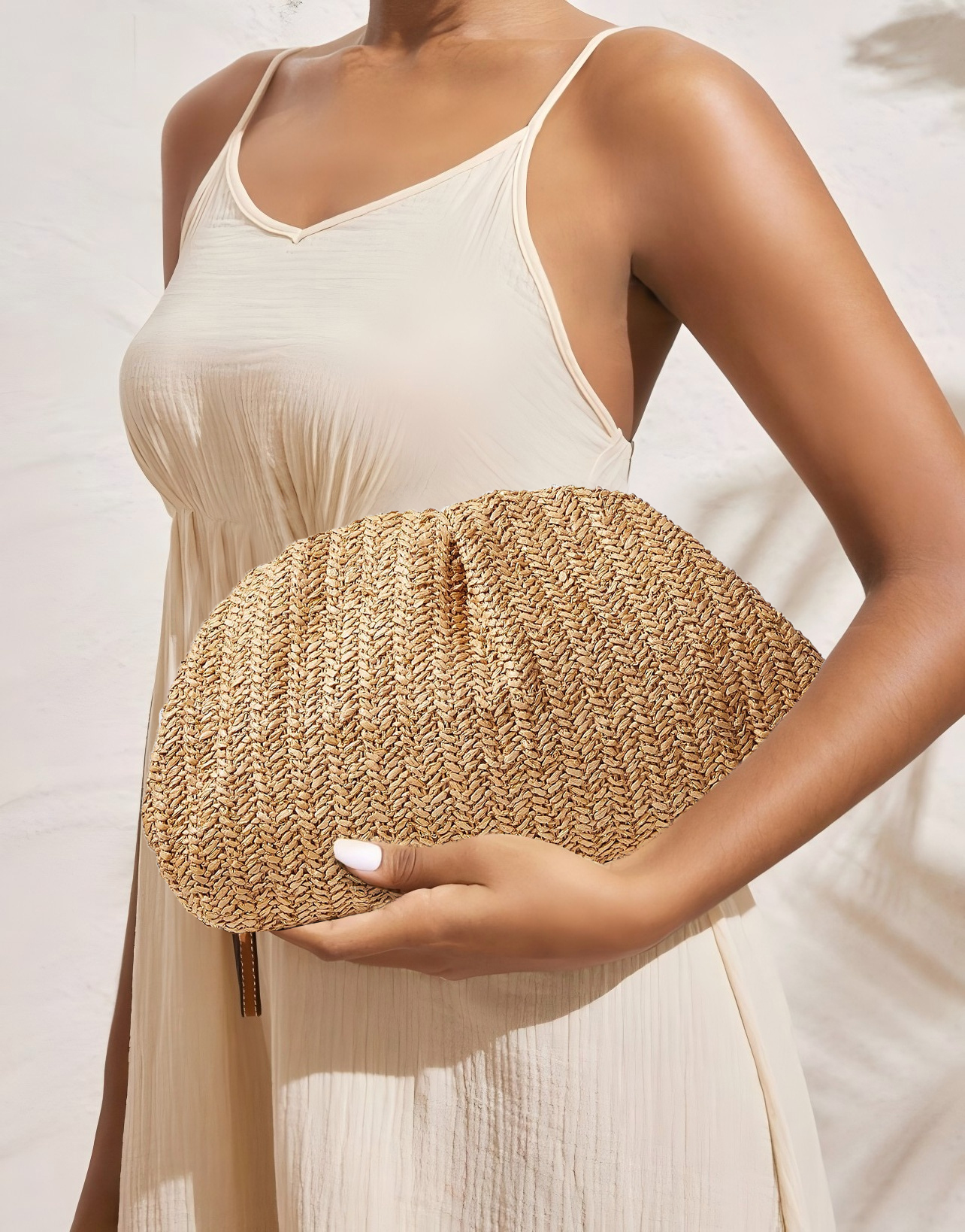 Philomena Fashionable Woven Cloud Clutch Bag