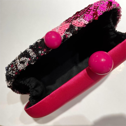 Philomena Vintage Beaded Floral Pattern Box Evening Clutch Handbag