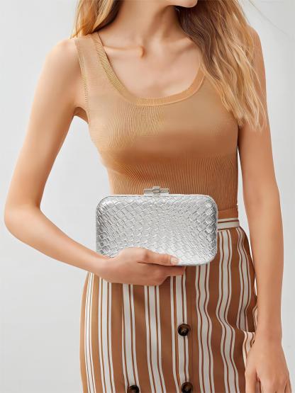 Philomena Embossed PU Leather Box Cross Body Bag