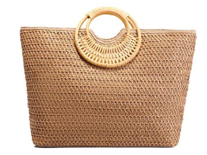 Philomena Chic Women's Embroidered Floral Straw Tote Bag with Sparkling Sequins - Large Capacity, Perfect for Beach, Travel, Parties & Shopping
