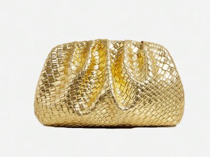 Philomena Fashion PU Leather Clutch Bag - Women's Solid Color Pleated Evening Cloud Pouch with Magnetic Closure, Fashion Accessory for Dinners, Weddings, Dates, and Parties - Guangzhou Production Area