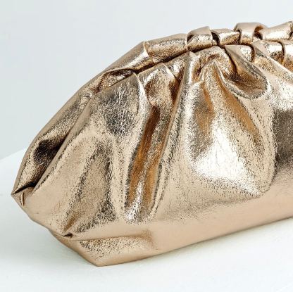 Philomena Elegant Polyester Clutch with Buckle Closure, Solid Color Women's Evening Bag for Parties, Dinners, and Occasions - Lightweight Accessory Without Embellishment, Guangzhou-Origin Elegant Sparkly Pleated Clutch