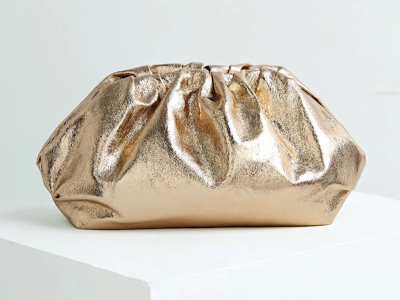 Philomena Elegant Polyester Clutch with Buckle Closure, Solid Color Women's Evening Bag for Parties, Dinners, and Occasions - Lightweight Accessory Without Embellishment, Guangzhou-Origin Elegant Sparkly Pleated Clutch