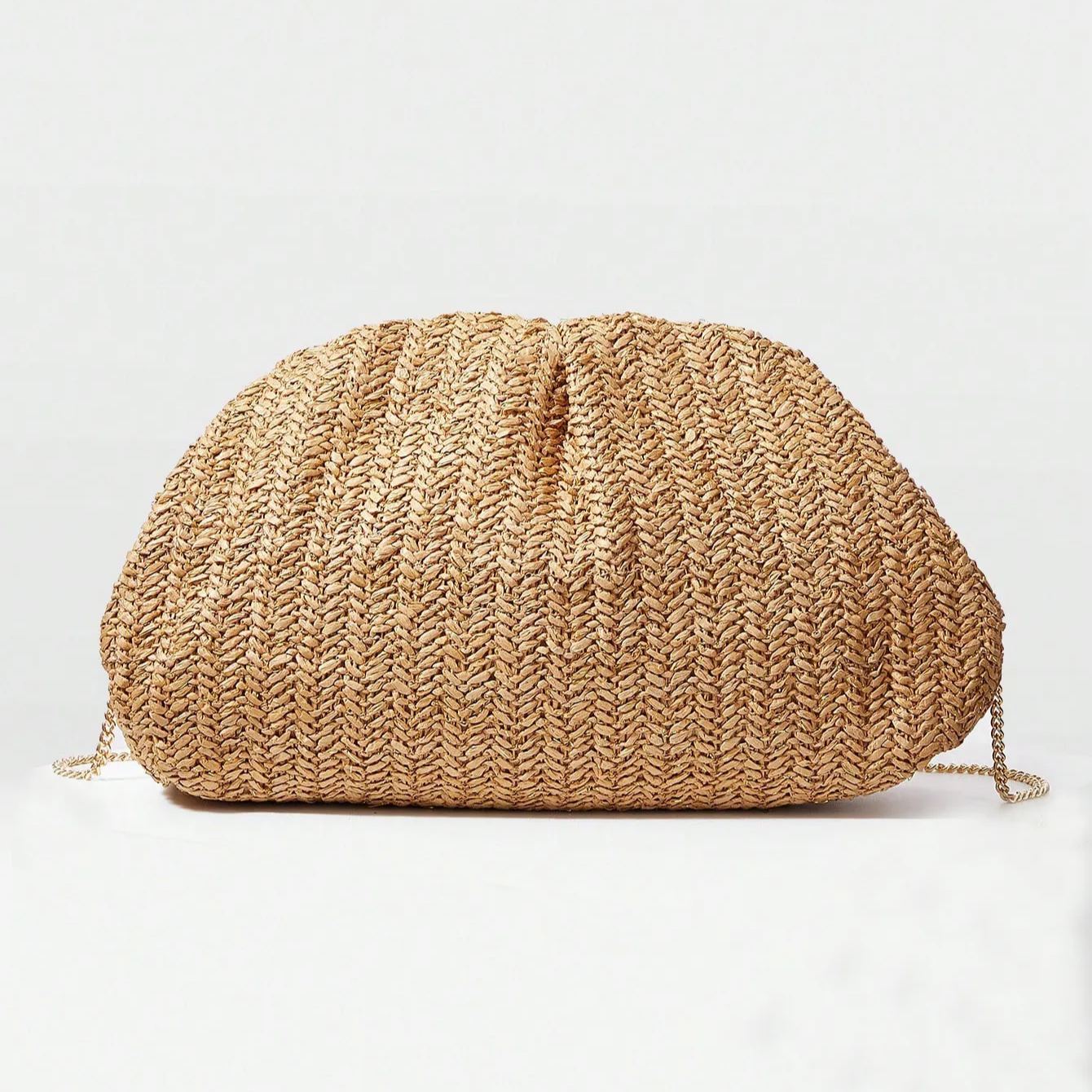 Philomena Fashionable Woven Cloud Clutch Bag