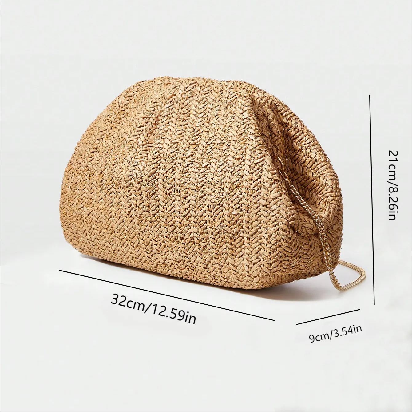 Philomena Fashionable Woven Cloud Clutch Bag