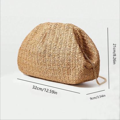 Philomena Fashionable Woven Cloud Clutch Bag