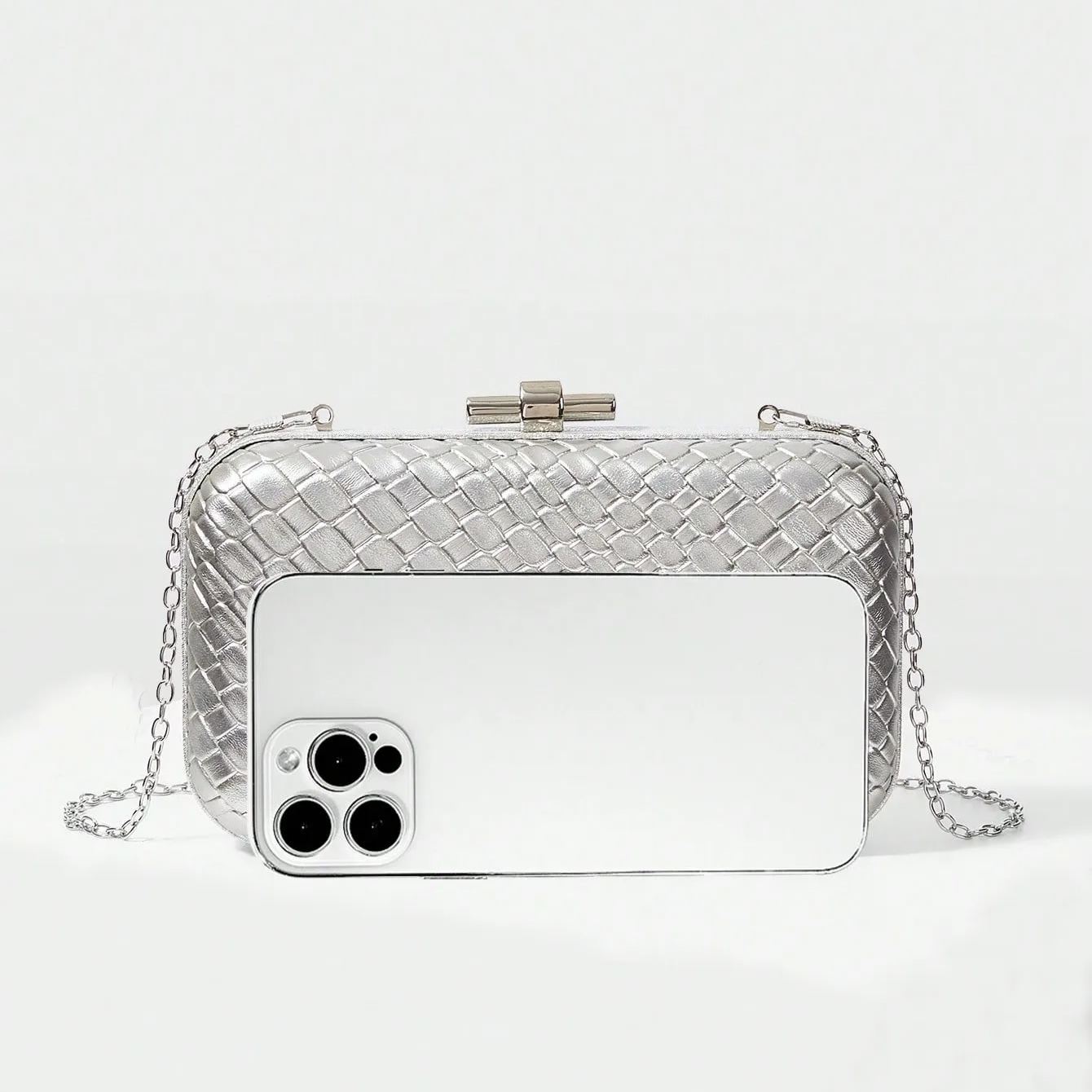 Philomena Embossed PU Leather Box Cross Body Bag